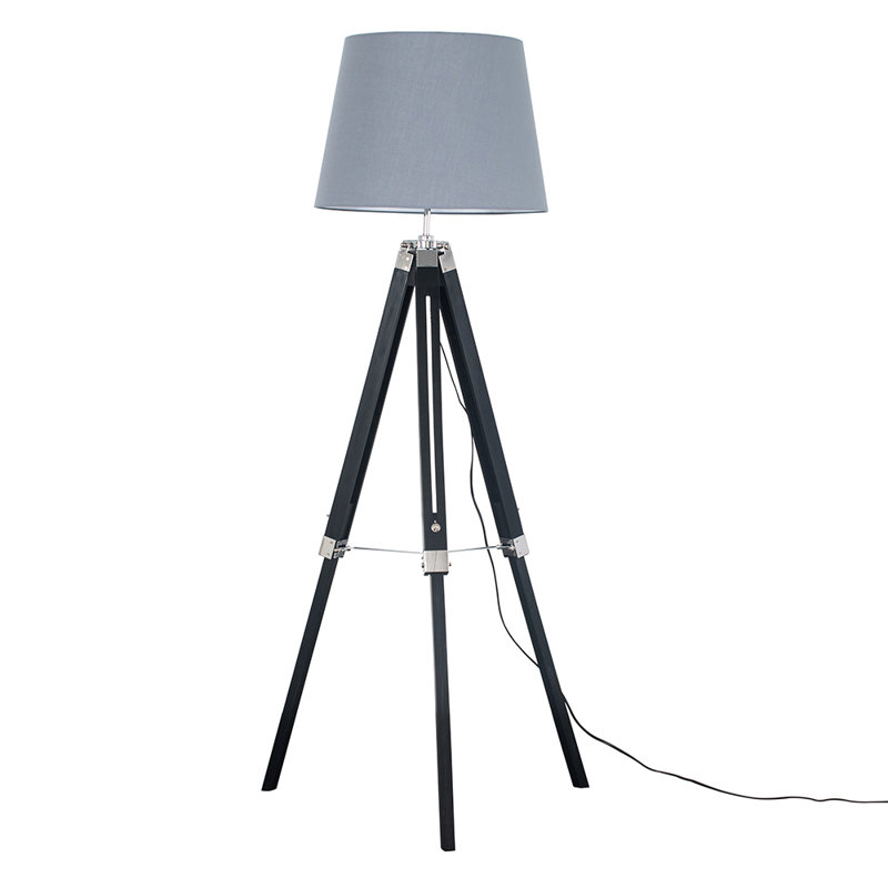 Bella Vista 175cm Tripod Floor Lamp, LED Bulb, Grey