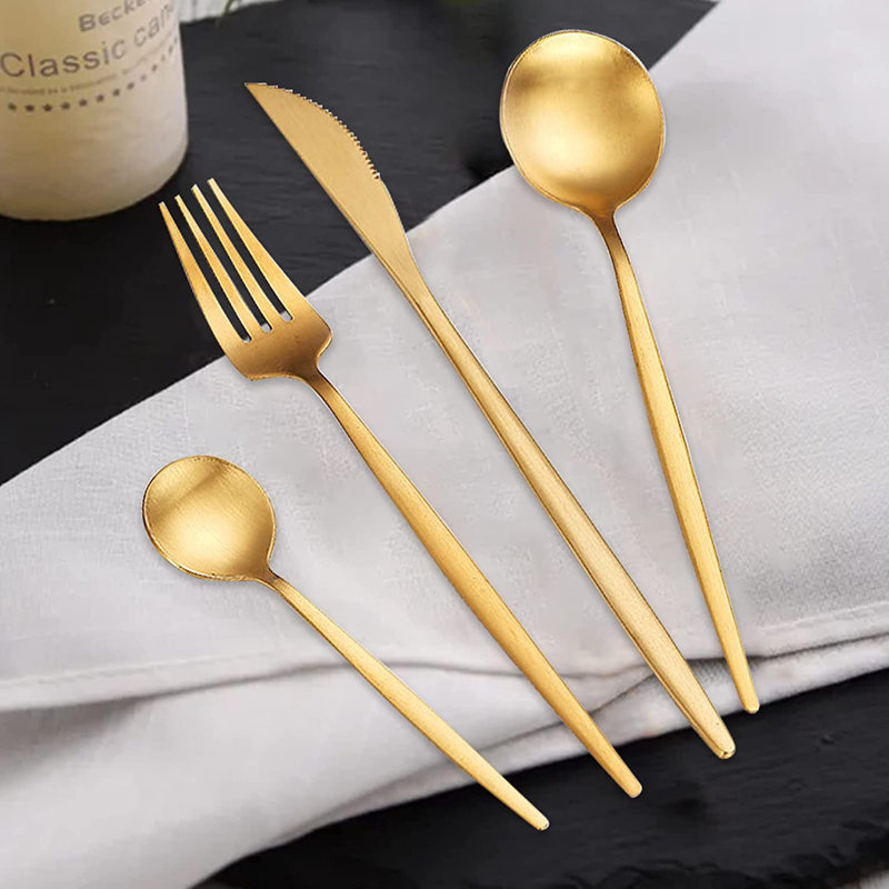 Everly Quinn Juleisy Stainless Steel Flatware Set - Service for 6