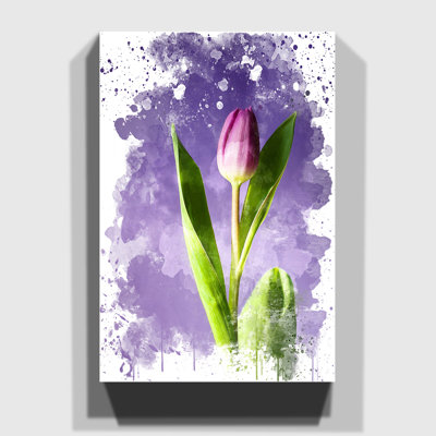 Pink Purple Tulip Flower - Wall Art