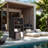 Outdoor Towel Rack For Pool Outdoor Pool Towel Storage Cabinet With Shelf & Drawer Pool Towel Valet Caddy With Rolling Wheels Wicker Pool Towel Holder With Cover For Poolside Hot Tub Espresso