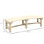 Chaise longue de patio - Bois semi-circulaire, naturel pour la pelouse, patio extérieur, cour, pelouse