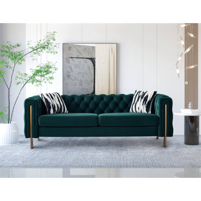 3-seater Tufted Sofa With Upholstery