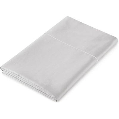 Certified Organic Queen Flat Sheet Only - 100% Organic Cotton Sheets With Luxurious Soft And Breathable 500 Thread Count Sateen Weave Finish - Gots & Fairtrade Certified (Gray, Queen)
