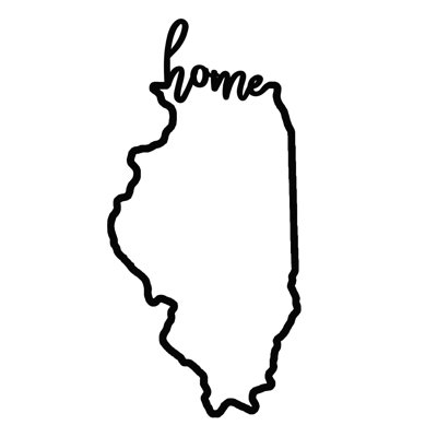 Illinois State Home - impression sur toile tendue