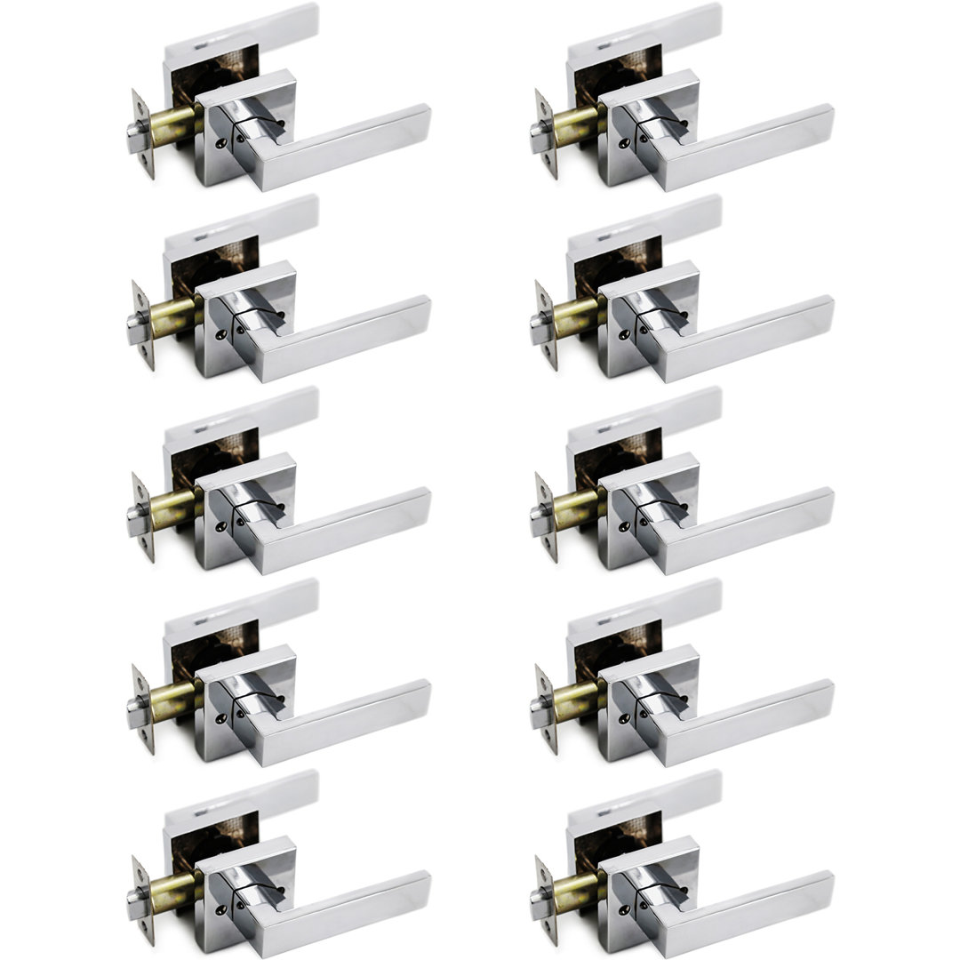 Door Lever with Square Rosette (Set of 10) Villar Home Designs 