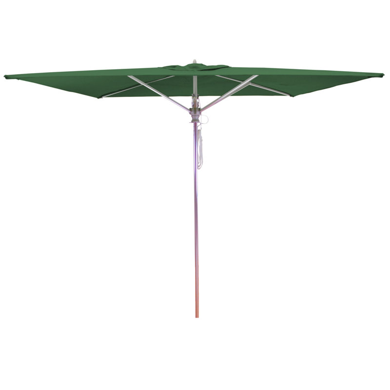 Parasol carré en aluminium avec tissu Sunbrella 8 pi Rudisill, Vert