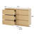 Modern Natural Wood 6 Drawer Dresser-1821019921