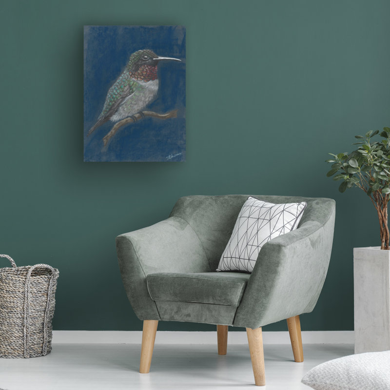 Art sur toile Colibri, thon roux, thon, H 32 po x l 24 po