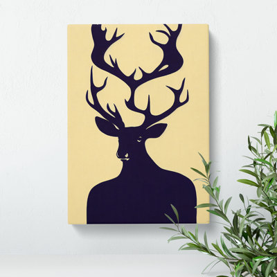 Abstract Stag Art No.1 - Wrapped Canvas