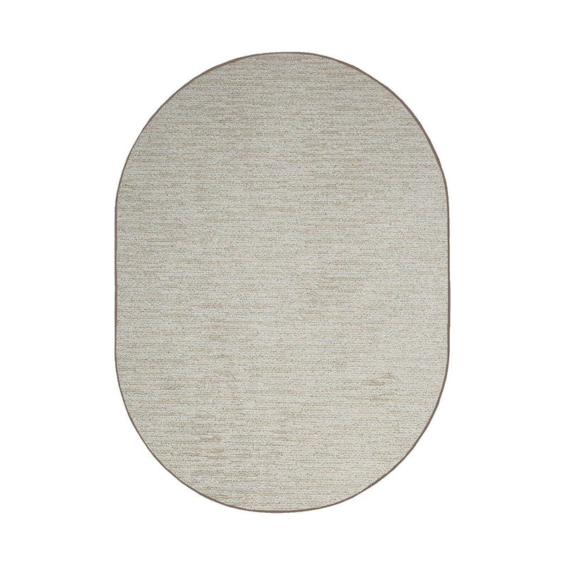 Tapis décoratif beige Furnish My Place, Ovale 5 pi x 8 pi