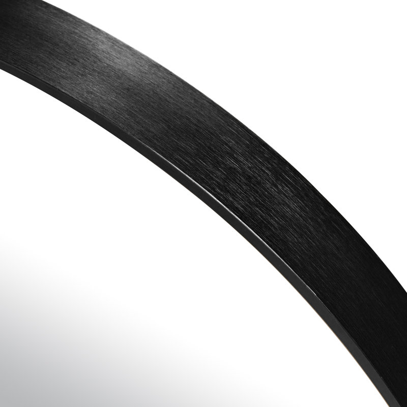 Metal Flat Mirror, 24"H x 24"W, Black