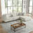 Seemab 4 - Piece Upholstered Sea Salt Gray Corduroy Modular Sectional with Pillow Back and Removable Ottoman-573538401
