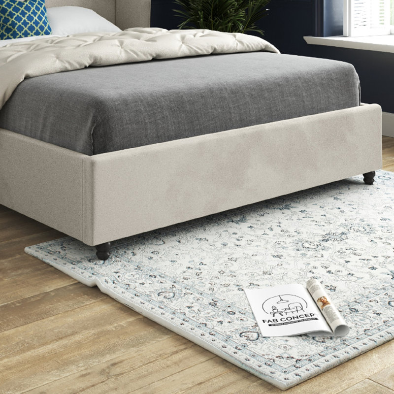 Anastasha Upholstered Bed, Beige, Double (4'6)