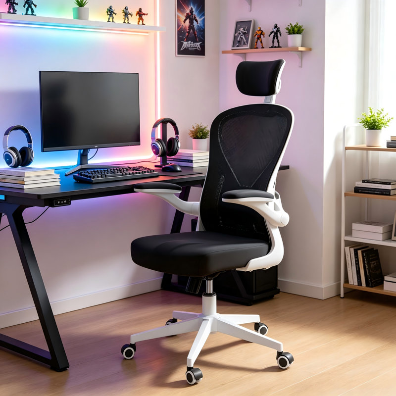 Task Chair, White/Black