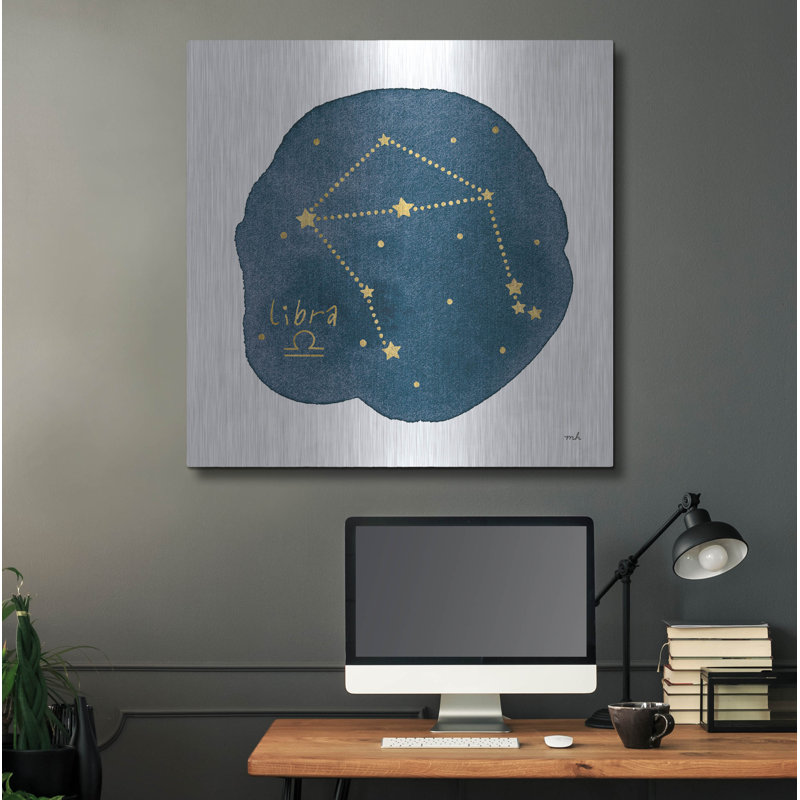 Bungalow Bungalow «Horoscope Libra» par Moira Hershey, art mural en métal, H 36 po x l 36 po