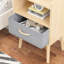 Table d'appoint en bois avec tiroir en tissu pliable, 2 tables de chevet pour et adultes en chêne, structure solide avec pieds en panneau de particules, installation rapide, peut supporter 40 livres, assez de rangement pour la lampe de la pièce-649790743