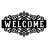 Decorative Metal Welcome Wall Sign with Ornate Scroll Design 20"-117455100