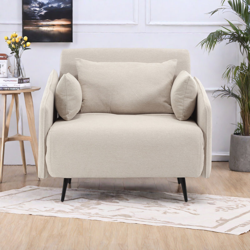 Canapé multifonctionnel réglable, méridienne convertible et lit d'invité, Beige