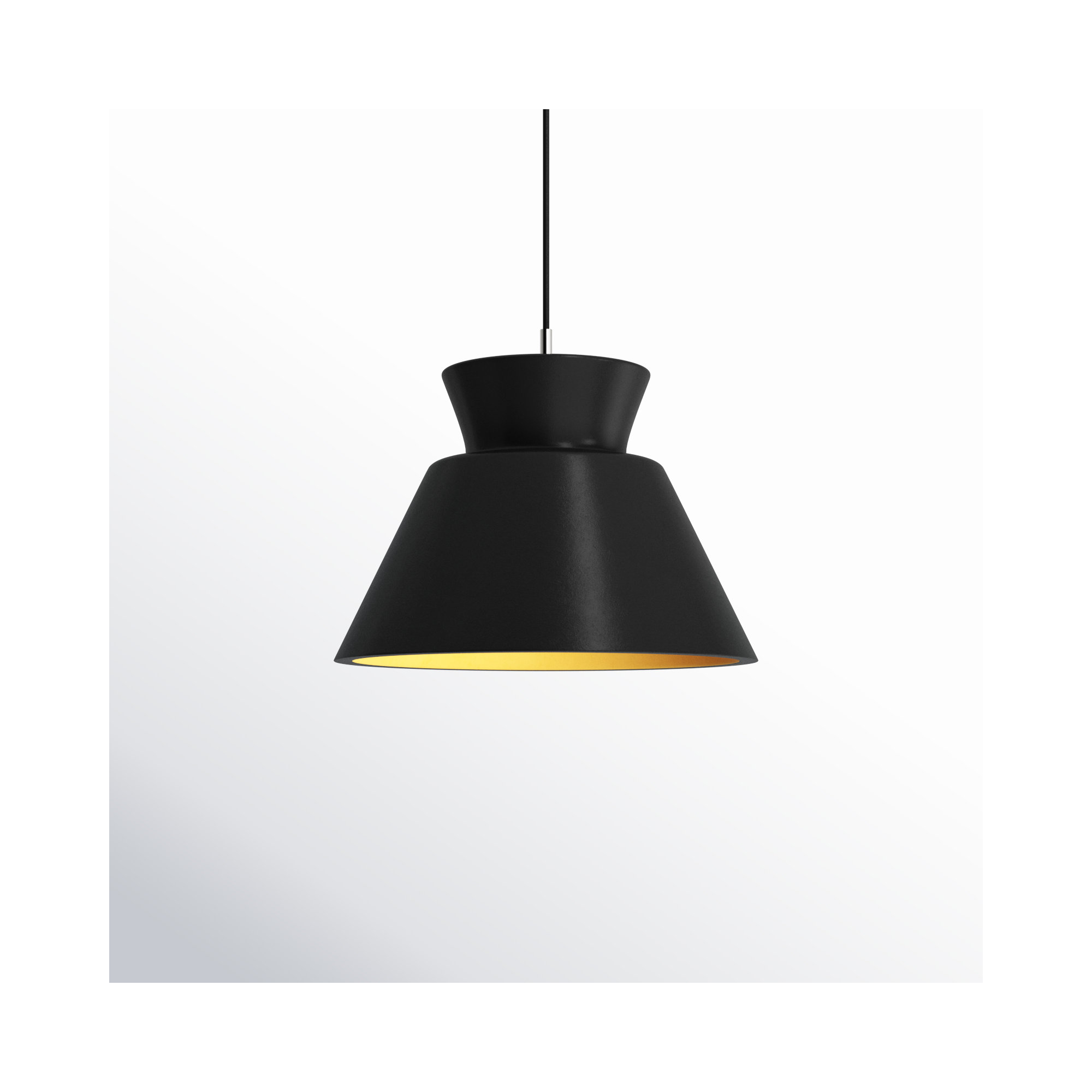 Logan 1 - Light Single Geometric LED Pendant, White Crackle, LED, Brushed Nickel