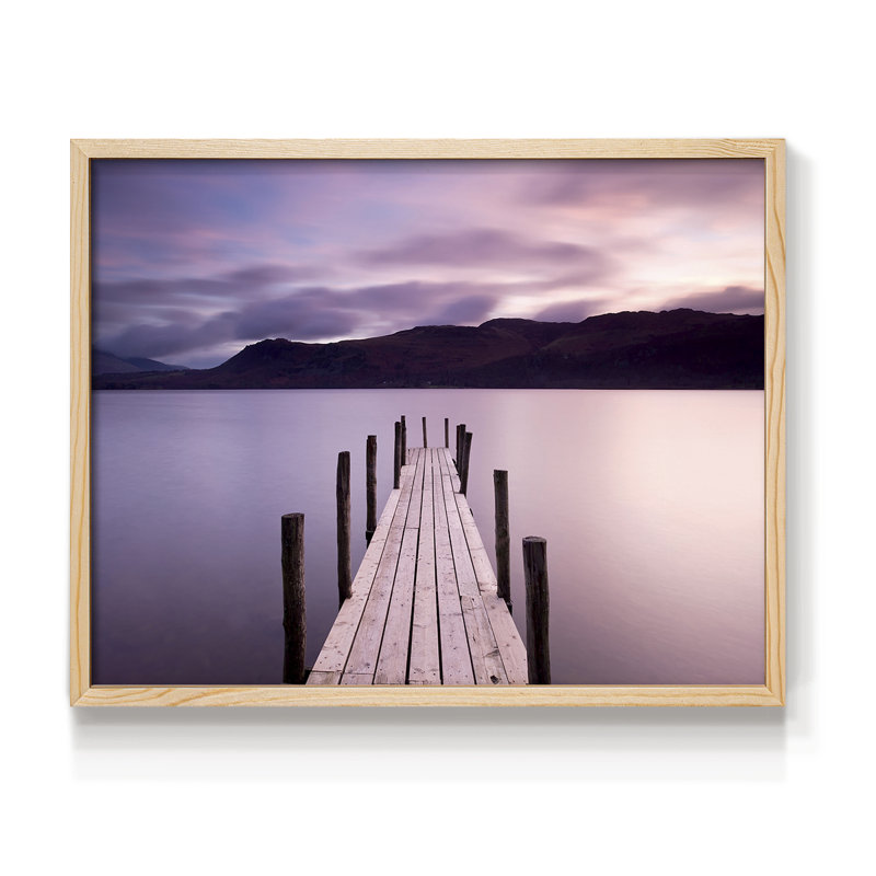 Jetée de Brandelhow Bay, Derwentwater - impression encadrée - réversible, H 11 po x l 14 po, Naturel