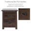 Wickerham 2 Drawer Bedside Table