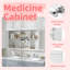 Armoire à pharmacie 55 po 2 en 1 avec 2 portes en miroir HD, charnières à fermeture douce et tablette intérieure réglable, 55 po-1821320740