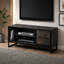 Meuble télé de style moderne du milieu du siècle avec rangement à plusieurs niveaux et garde-robe