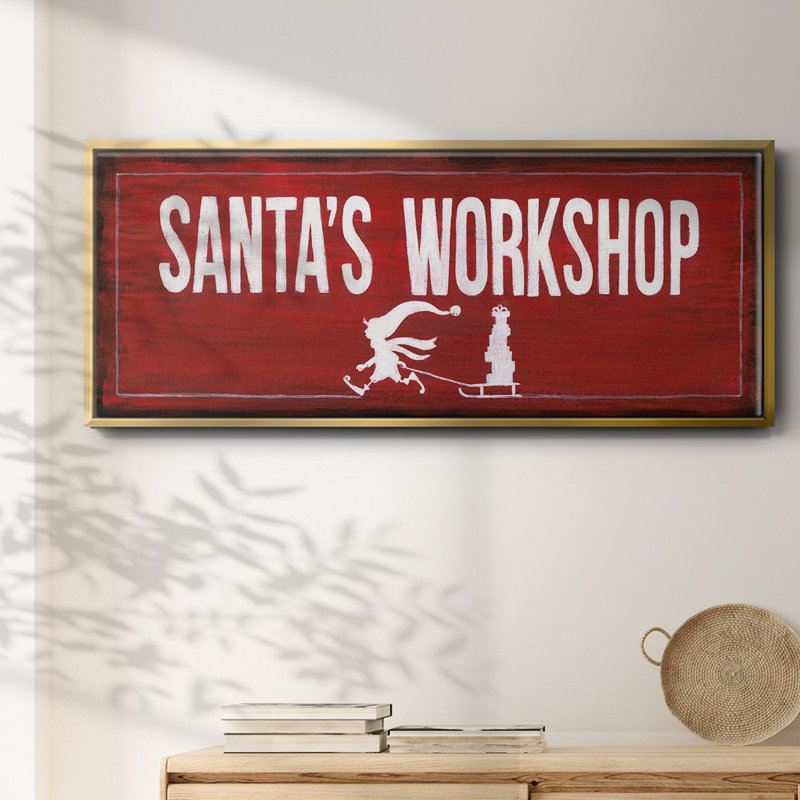 Atelier du Père Noël - toile encadrée, H 12 po x l 30 po