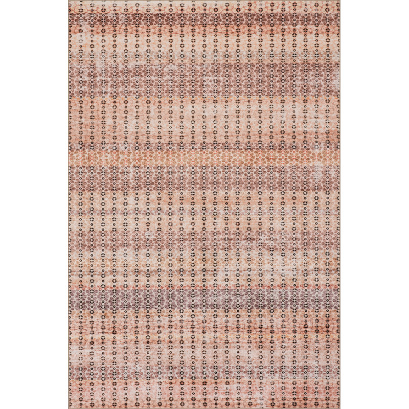 Tapis lavable rayé à pois Padma Lakshmi, Rectangulaire 3 pi x 5 pi