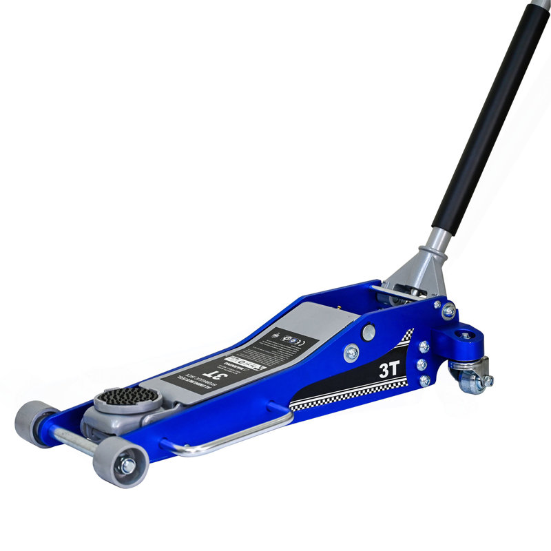 Cric horizontal en aluminium 3T / Service de chariot hydraulique / Cric de plancher avec selle supplémentaire