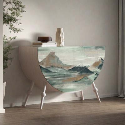 Corridor living room semi-circular accent cabinet