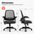 Ergonomic Mesh Home Office Chair with Armrests, Space-Saving Design-69795180-85464206