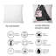 Sac à main fantaisie rose sur une robe noire - Coussin décoratif imprimé moderne-1962225709