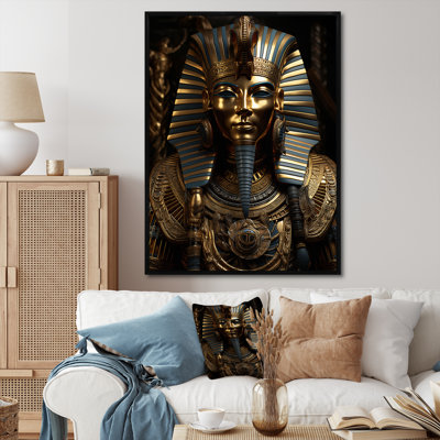 Égypte, pharaon doré sur toile