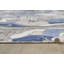 Tapis intérieur / extérieur gris / bleu tissé à la machine Floral-417574924-460874944