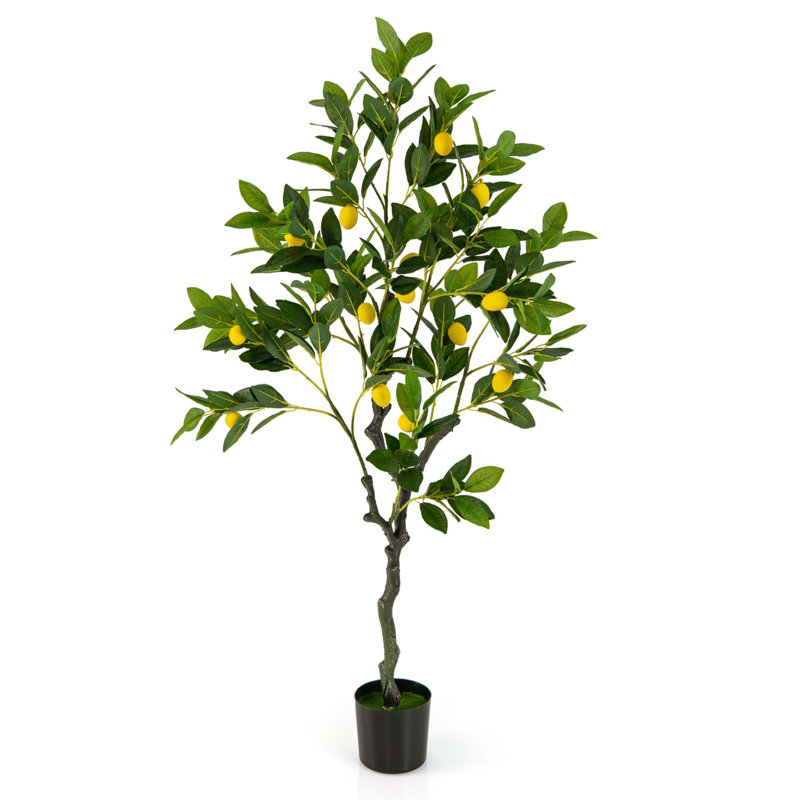 Faux citronnier 48 po en pot, 1