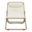 Chaise pliante en acier 34,8 po x 25,2 po x (32,28-34,5) po et corde tissée jaune ensemble de 2 dossiers réglables