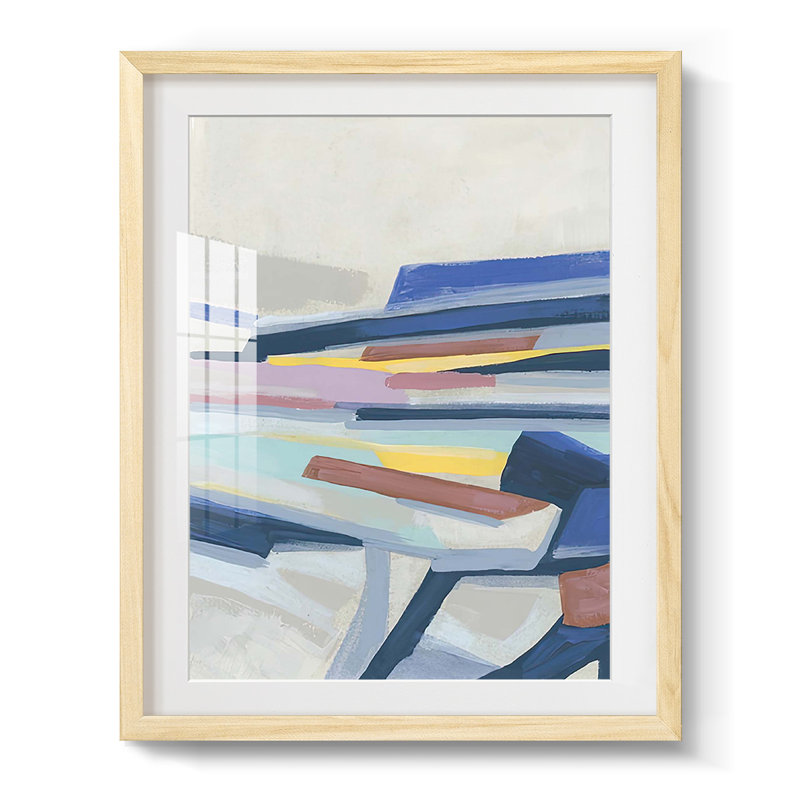 Blue Tectonic Movement I -Framed Print