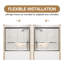 Porte de douche coulissante double en aluminium