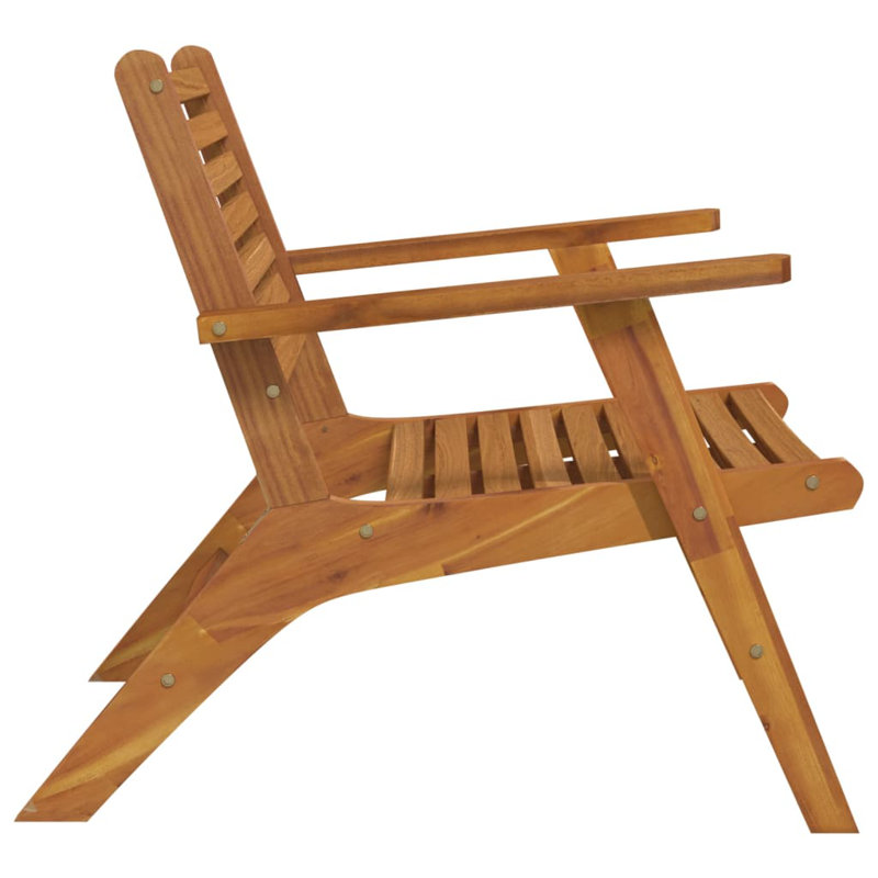 Chaise de jardin d'extérieur durable en bois d'acacia massif brun
