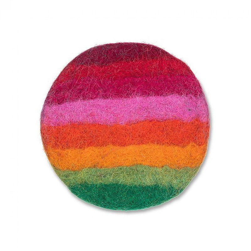 Sous-verres rayés en feutre