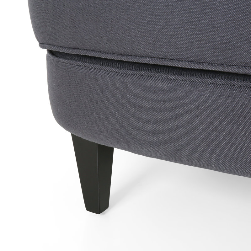 Relaxing Club Chair And , Grey Fabric, Birch Base With Legs