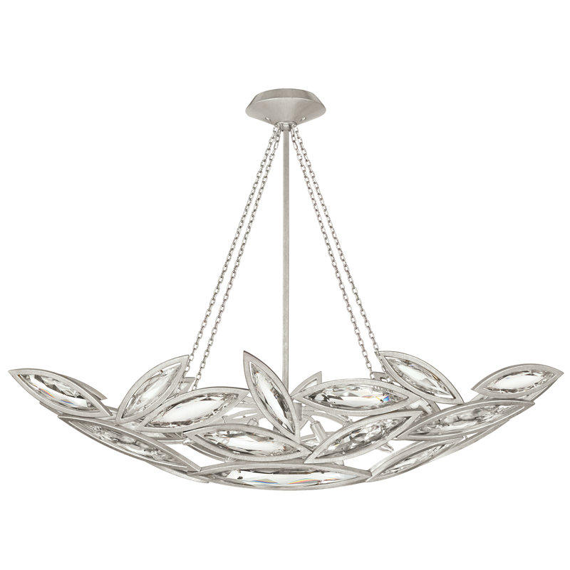Marquise 7 - Light Unique/Statement Pendant, Platinized Silver