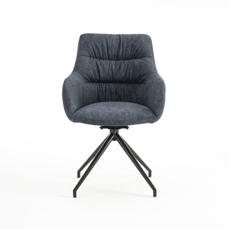 Dajerin 50cm H Velvet Upholstered Armchair, Blue