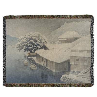 Hasui Kawase Hand Woven Throw Blanket