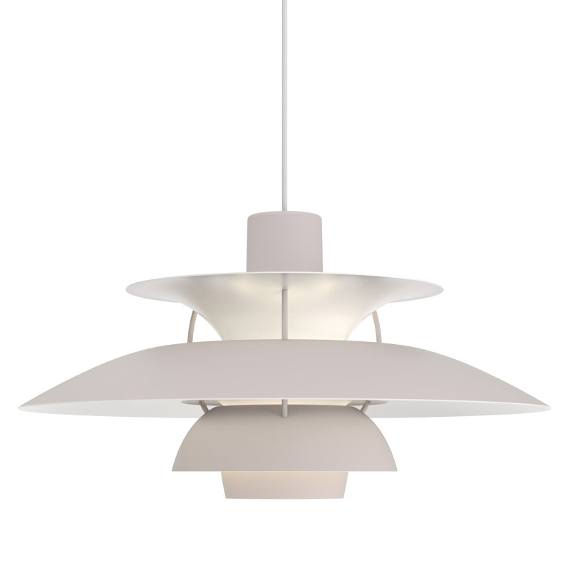 PH 5 1 - Light Pendant, Monochrome Oyster Gray, 10.5" H x 19.5" W x 19.5" D