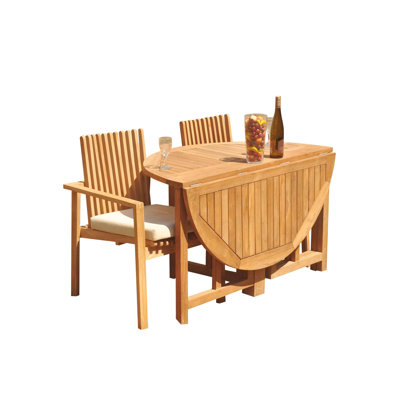 Outdoor 4 - Piece Teak Dining Set