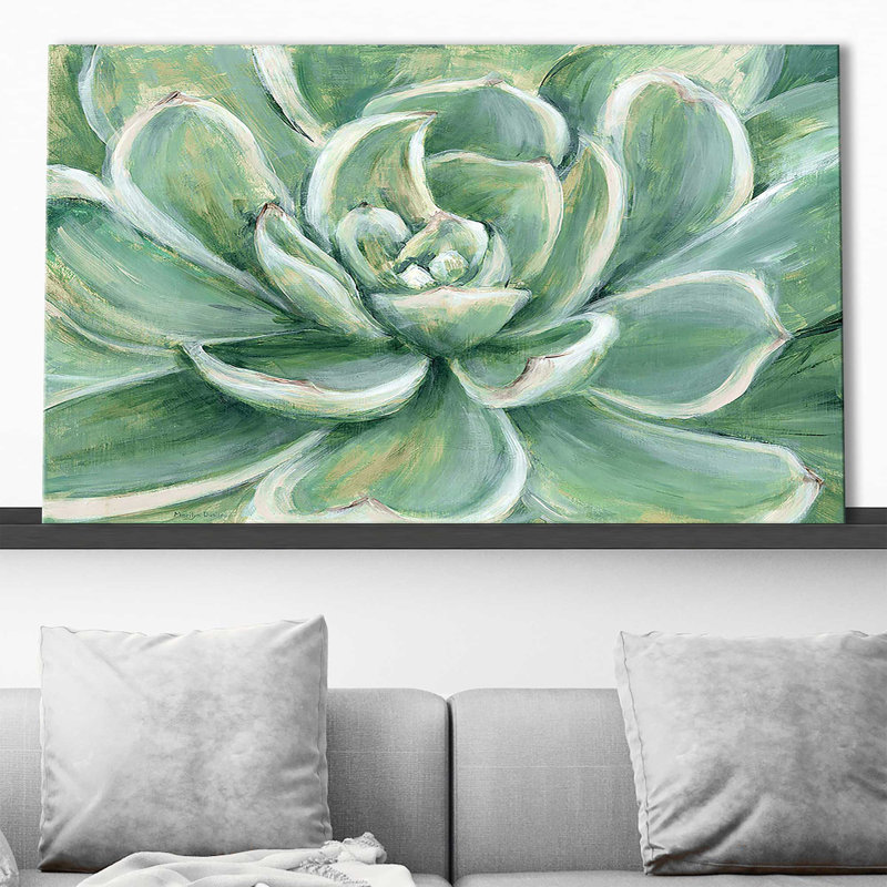 «Succulent» par Marilyn Dunlap - Peinture, Toile tendue, H 28 po x l 48 po x P 1,5 po