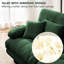 Canapé-lit 2 places en chenille avec revêtement en tissu de haute qualité et support lombaire en tissu, avec coussins décoratifs pour le salon