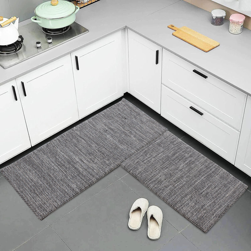 Tapis de cuisine antidérapant Prati, Noir